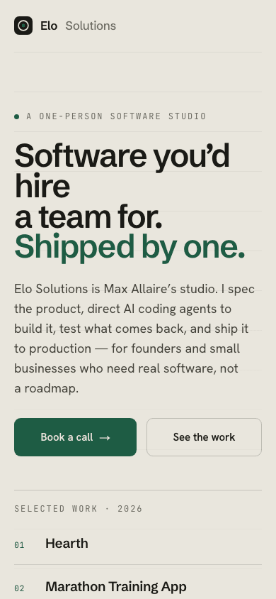 Elo Solutions on a phone