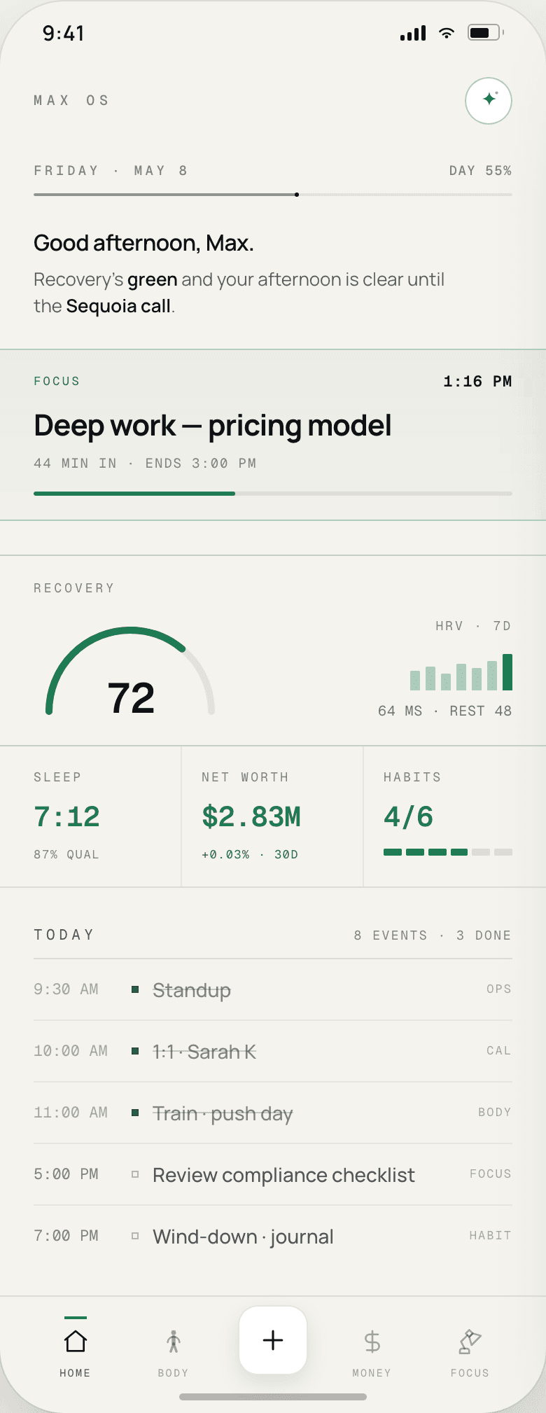 The Expo mobile client from the feature/app-alive branch