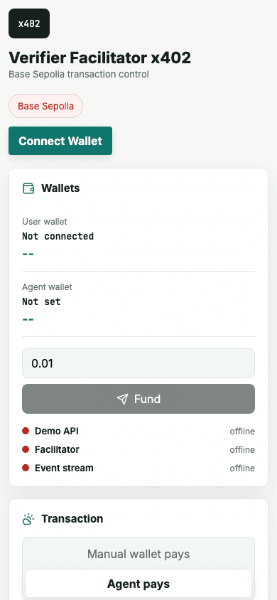 The verifier dashboard on a phone
